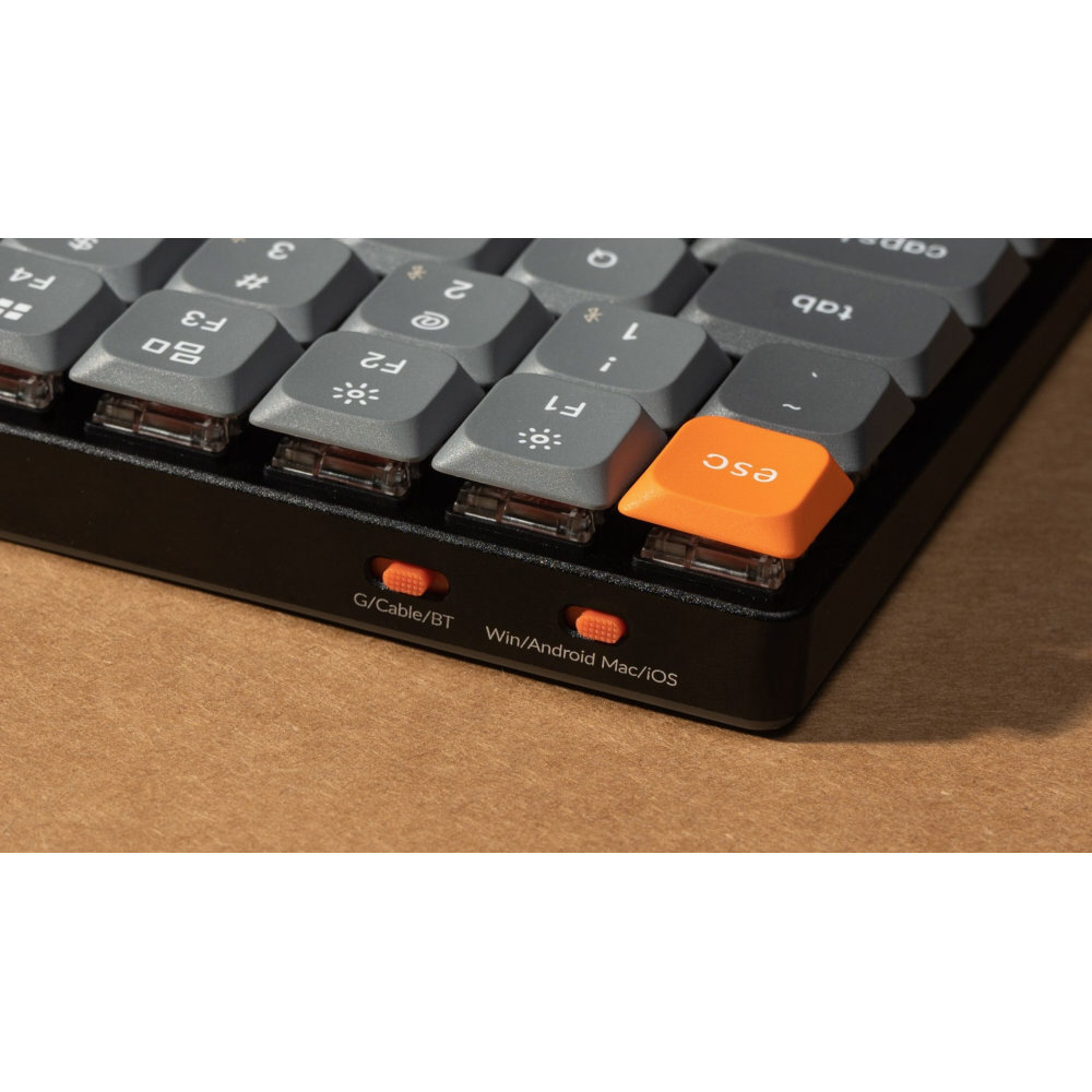キーボード K3 Max White LED - ダブルショットPBTキーキャップ(赤軸