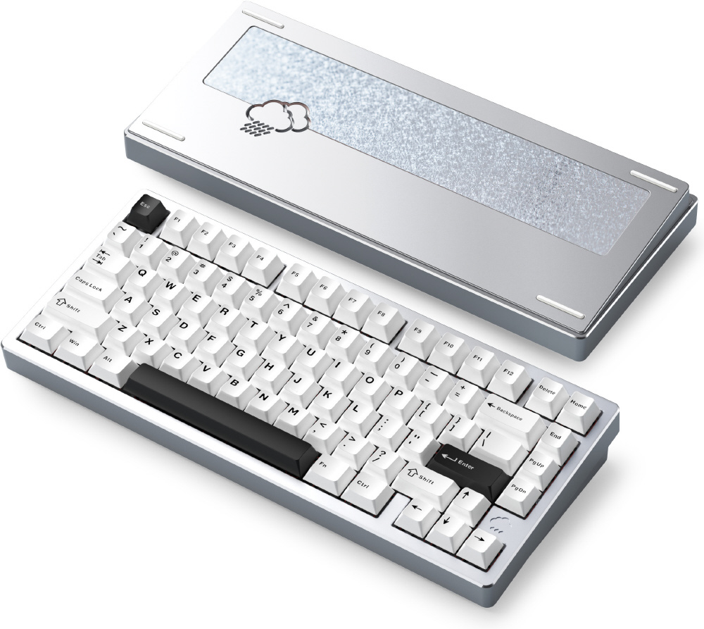 キーボード Rainy 75 Pro系モデル(英語配列) シルバー PR75CSIL ［有線