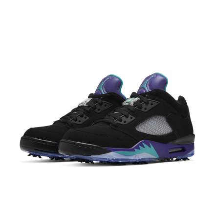 国内販売中】ナイキ エアジョーダン5 ロー ゴルフ ブラック/グレープ