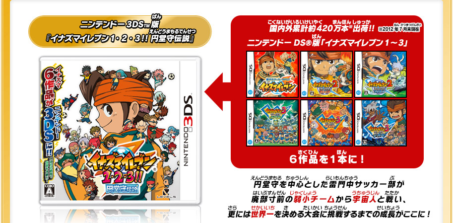 イナズマイレブン 円堂守伝説 すれ違いMAXデータ ※説明書なし イナズマ