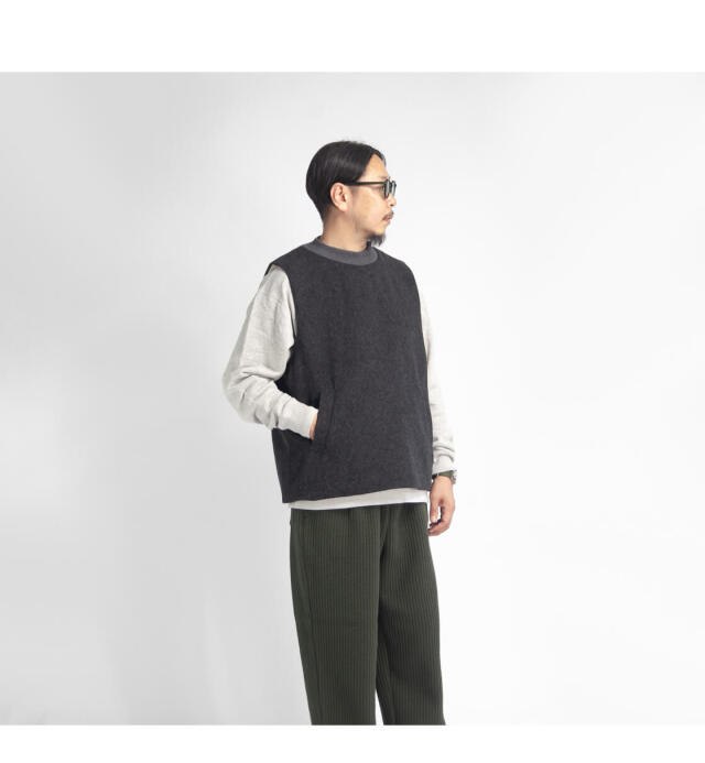 have a good day ハブアグッドデイ ウールモッサ 中綿ベスト 日本製 メンズ