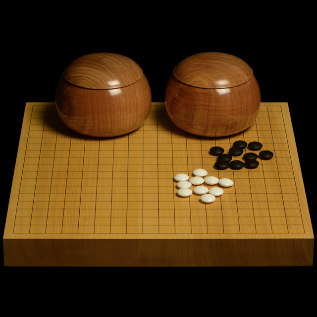 本榧1.5寸卓上碁盤セット（ハギ盤・特上） | 前川榧碁盤店