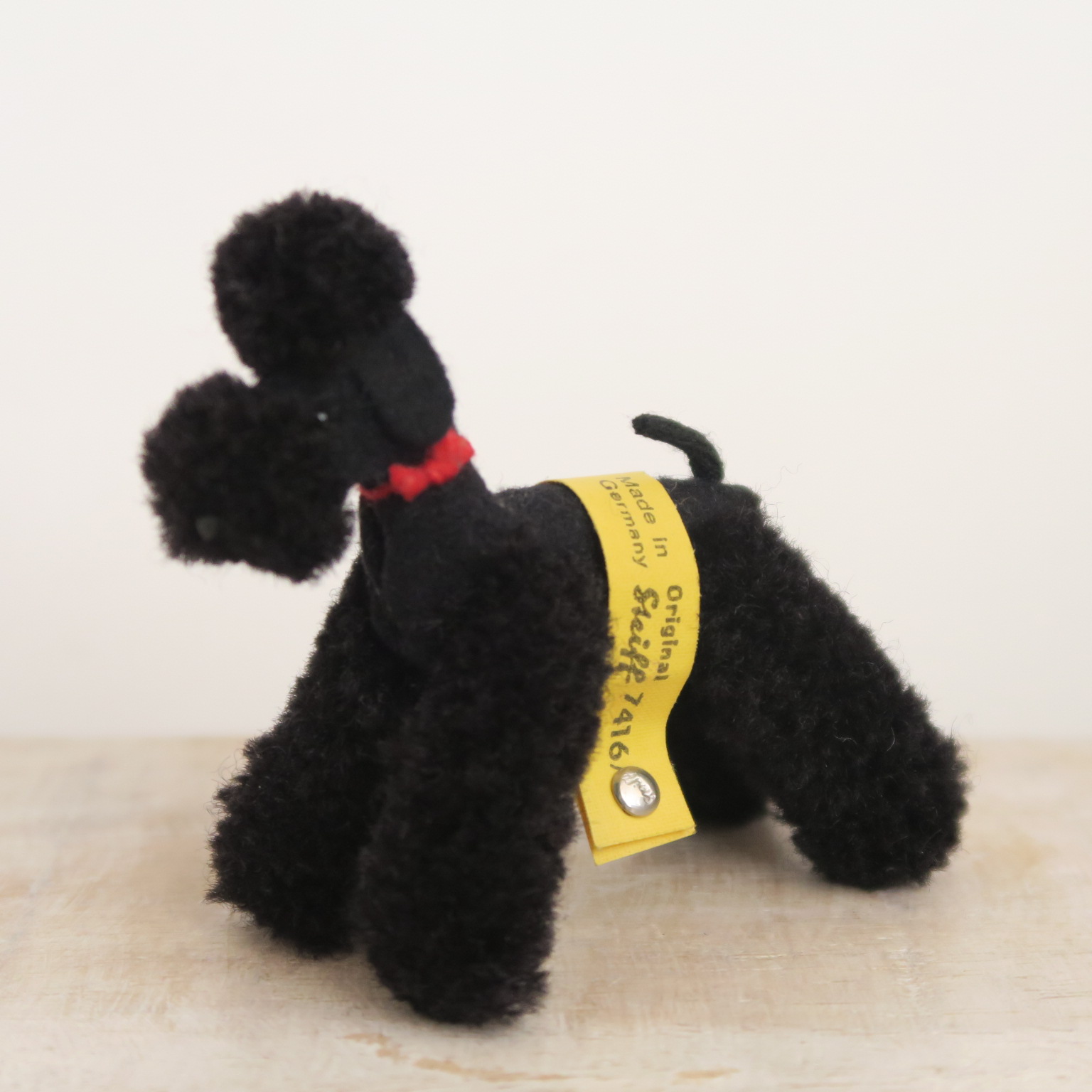 アンティーク シュタイフ プードル ポンポン ミニチュア ブラック