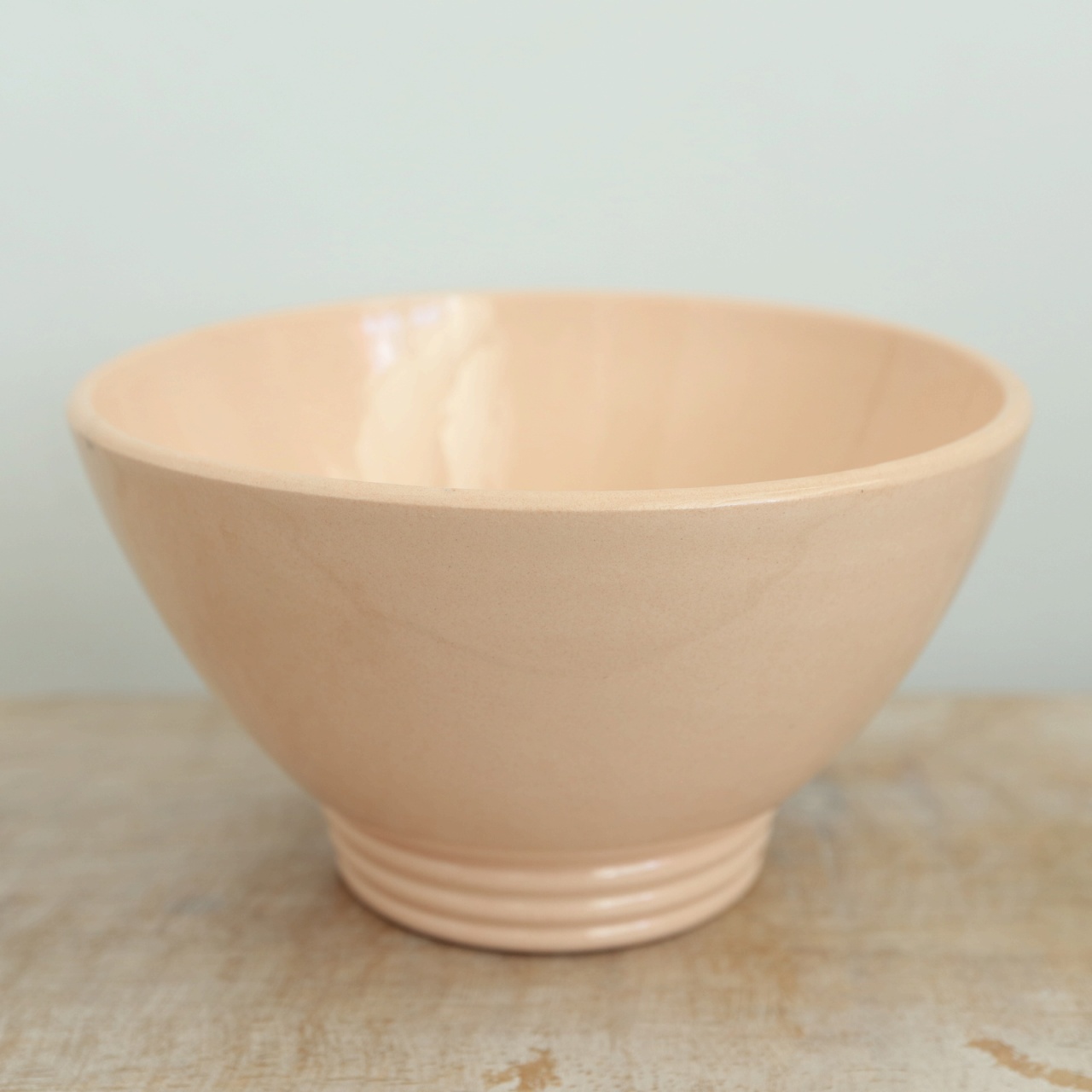 アンティーク プチ カフェオレボウル サーモンピンク フランス