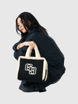 GYDA ジェイダ バッグ フェイクムートン ショルダー トート GGロゴ