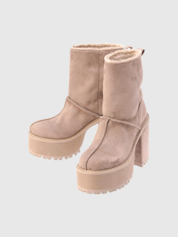 GYDA ジェイダ フェイクムートン platform ショート ブーツ 厚底