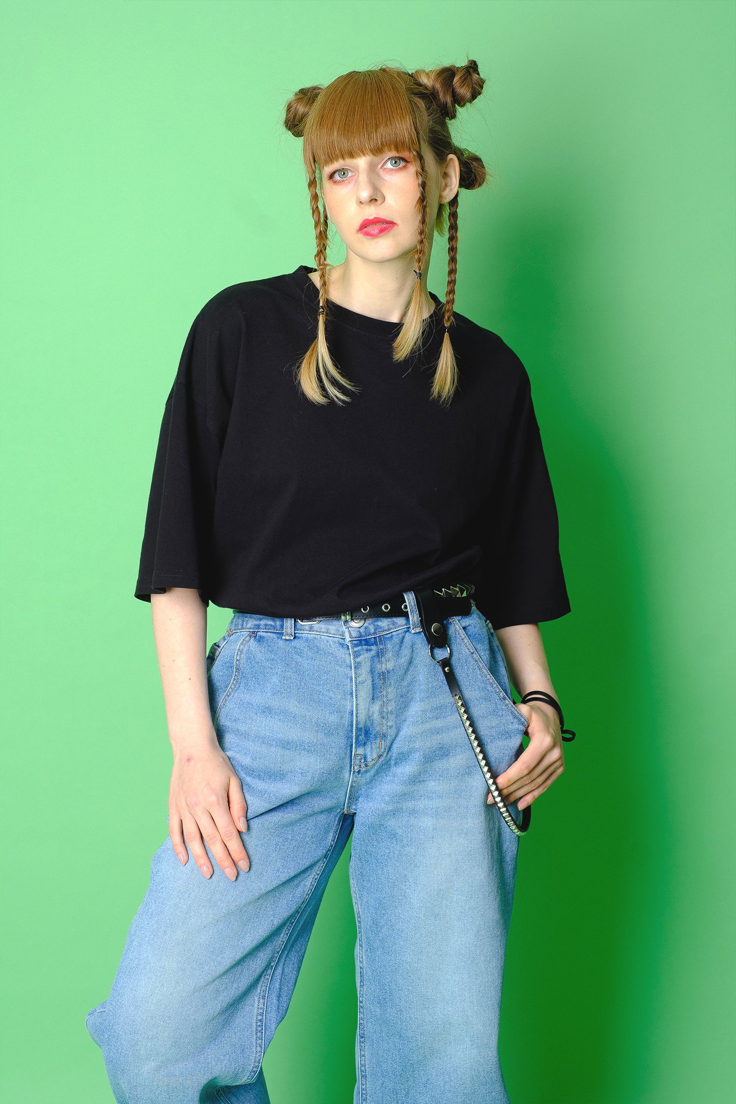 ピラミッドスタッズレザーウォレットチェーン ankoROCK(アンコロック