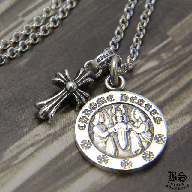 クロムハーツCHクロスベビーファットチャーム＆ロールチェーン20インチ