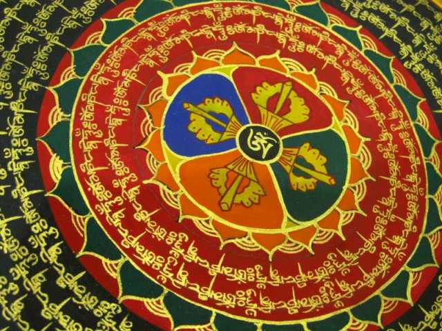 種子 曼荼羅 しゅじまんだら サイズ約35cm×35cm レッド系 僧侶・タンカ