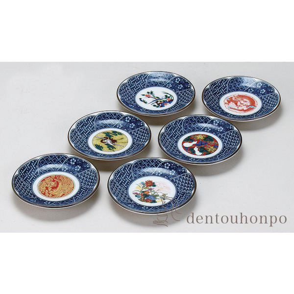 送料無料】 皿 時代絵 3.3号 6P / 和食器セット お皿 揃える 食器 和食
