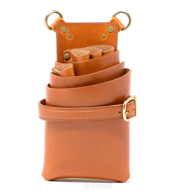 シンプルなシザーケース4丁用 S02-4 | dete｜栃木レザーヌメ革