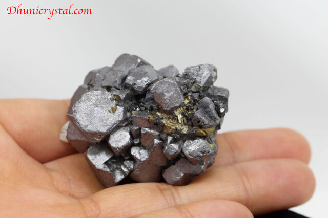 ガレナ原石/方鉛鉱/水晶＆チャルコパイライト共生(P827)