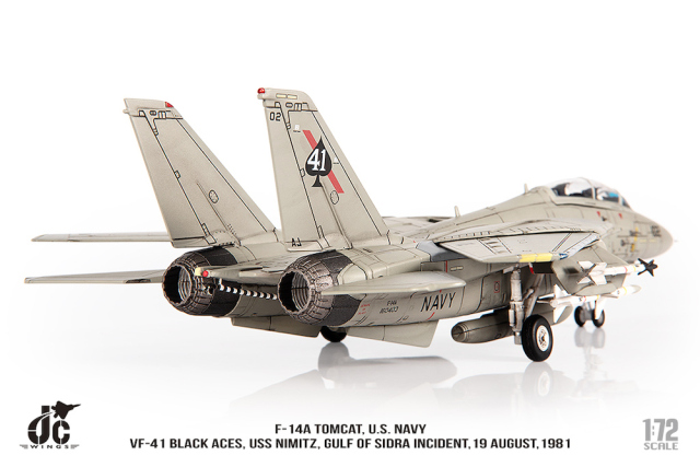 JCW 1/72 (ダイキャスト製) F-14A VF-41 Black Aces USS Nimitz シドラ