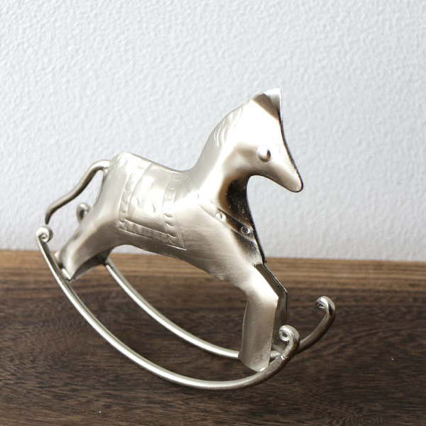 ロッキングホース 馬 置物 オブジェ 小物 アンティーク アイアン