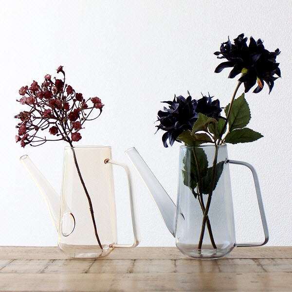 花瓶 フラワーベース 水差し おしゃれ 花器 クリアガラス ガラスの