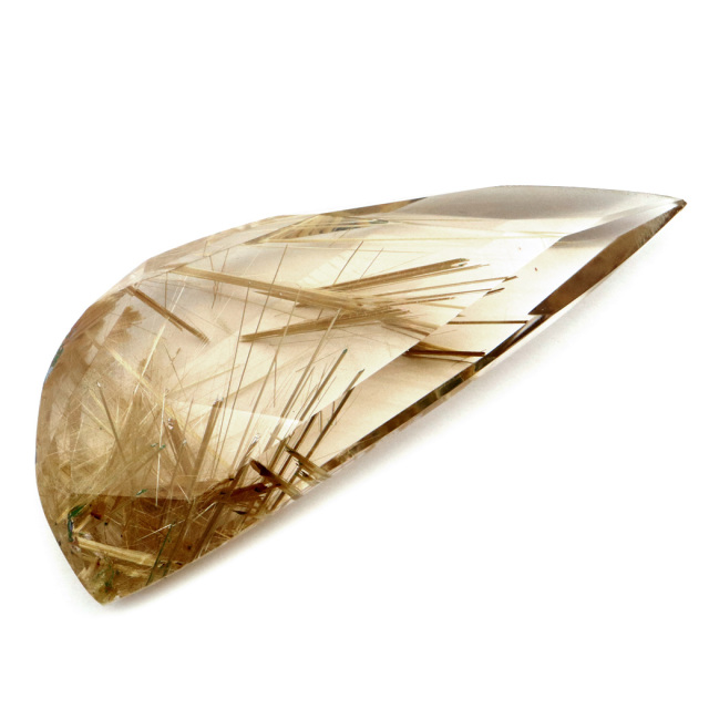 ゴールド ルチルクォーツ ルース 裸石 18.9g AAAAAA 金針 水晶