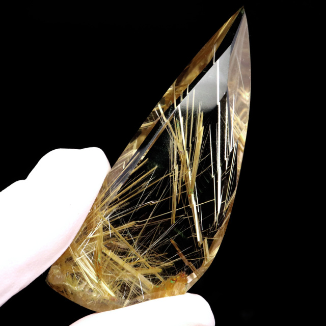ゴールド ルチルクォーツ ルース 裸石 18.9g AAAAAA 金針 水晶