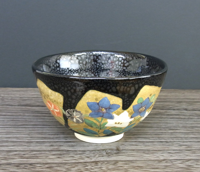 抹茶碗 油滴天目秋草の図 [ 長谷川塑人 ]