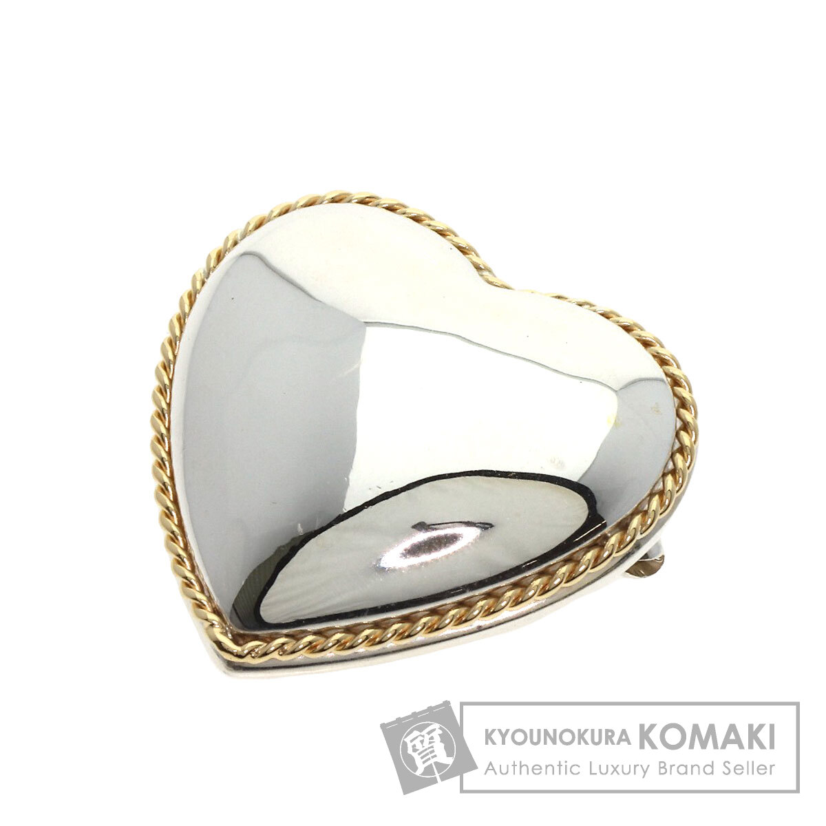 TIFFANY&Co. ティファニー ハート ブローチ シルバー/K18YG レディース