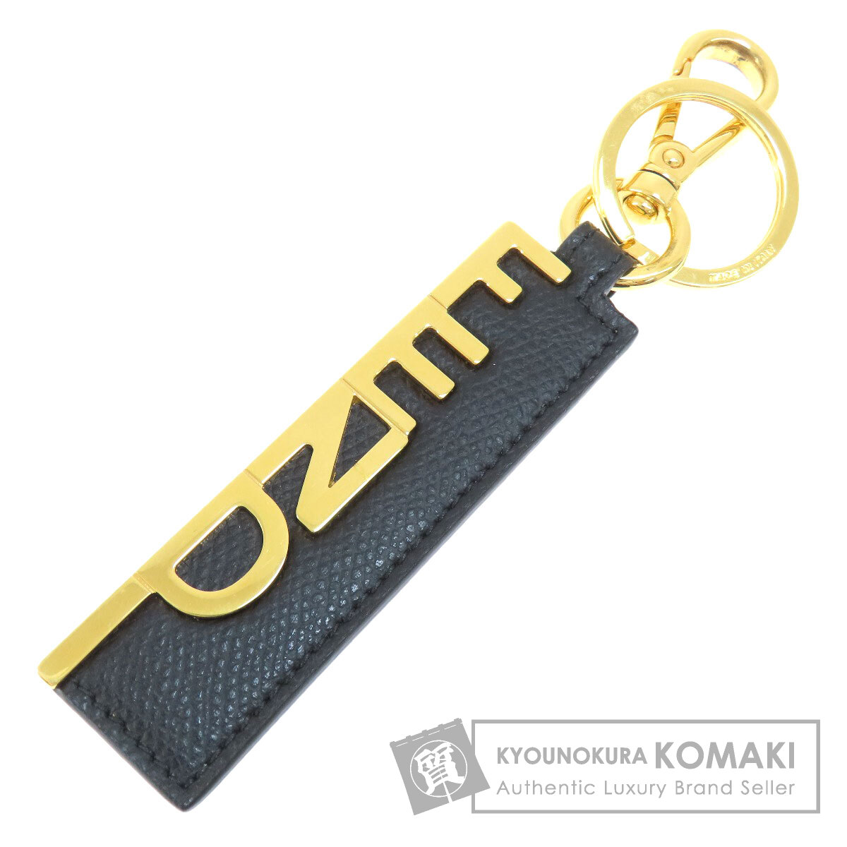 FENDI フェンディ ロゴ キーホルダー レザー/GP レディース ブランド京