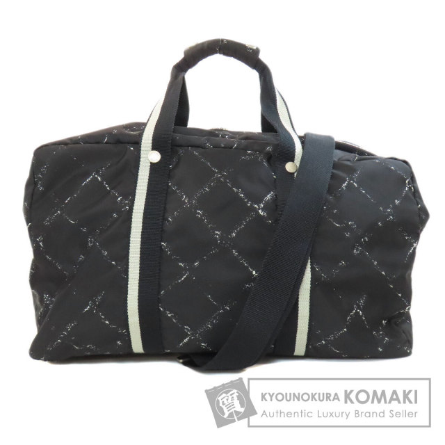 CHANEL シャネル トラベルライン 2WAY ボストンバッグ ナイロン素材