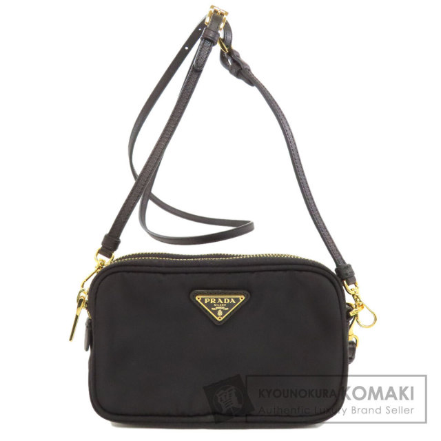 PRADA プラダ ロゴ金具 ショルダーバッグ ナイロン素材 レディース