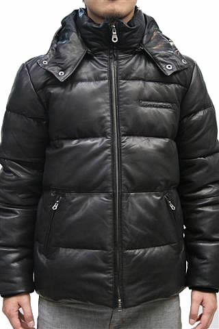 AVIREX アビレックス ラム革フード付き ダウンジャケット 6181028