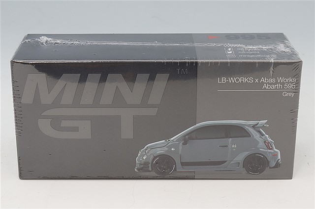 TSM ミニGT 1/64 アバルト 595 LB-WORKS x Abas Works グレー (左ハンドル)