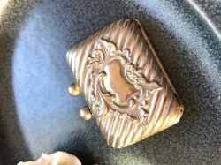 フランスアンティーク シルバープレートのピルケース バッグ型 アールデコ