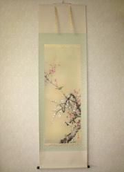 掛け軸 春の小京都◇川島正行（真作・新品）