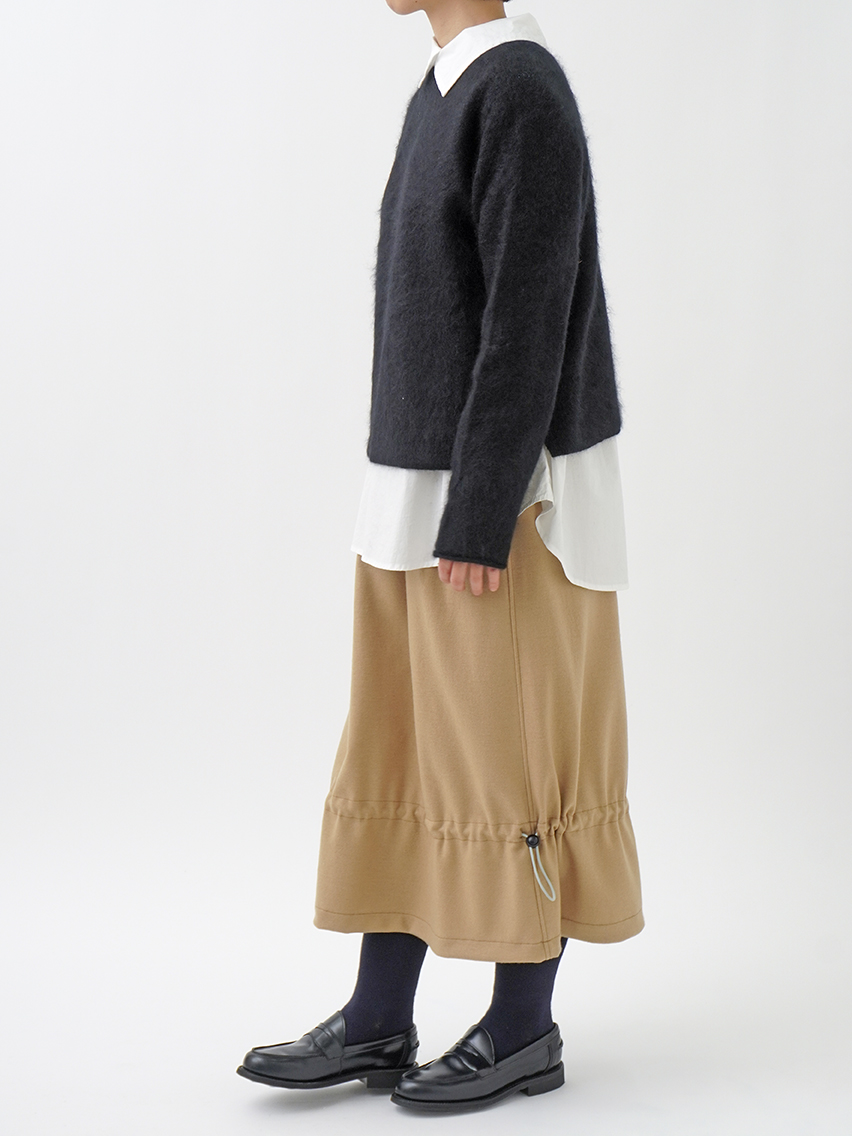 9Gカシミヤファーニット 前後着られるカーディガン