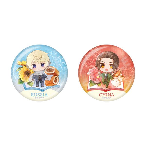 ヘタリア World☆Stars キャラでるアート 缶バッジ /01 全8種 8個入BOX