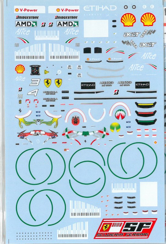 エッフェアルテフィーチェ 1/43 フェラーリ F60 リペイントデカール