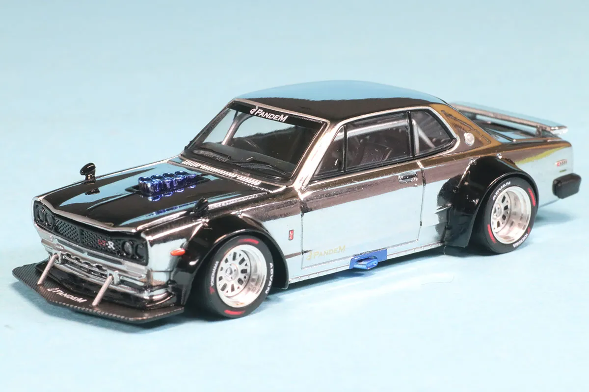 POPレース 1/64 スカイライン GT-R V8 ドリフト（ハコスカ）シルバー