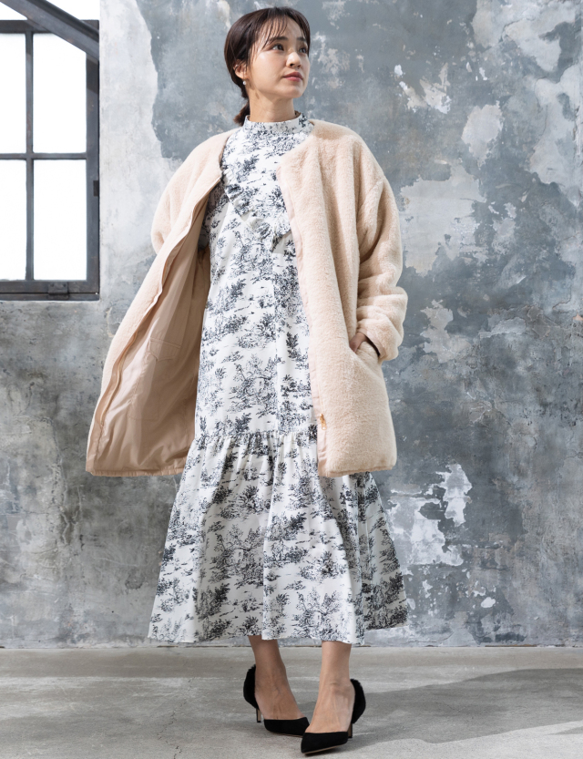 抱っこ・おんぶ対応！6wayリバーシブルファーママコート ダッカー付き