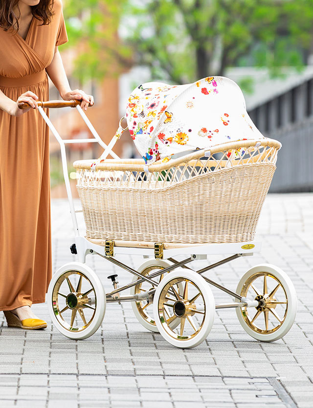 幌・車輪が選べる！ 二人乗り・室内使いOK！ 東京乳母車 プスプス