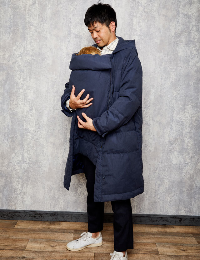 ママパパ兼用 ロング 中綿コート 抱っこダッカー付き | スウィート