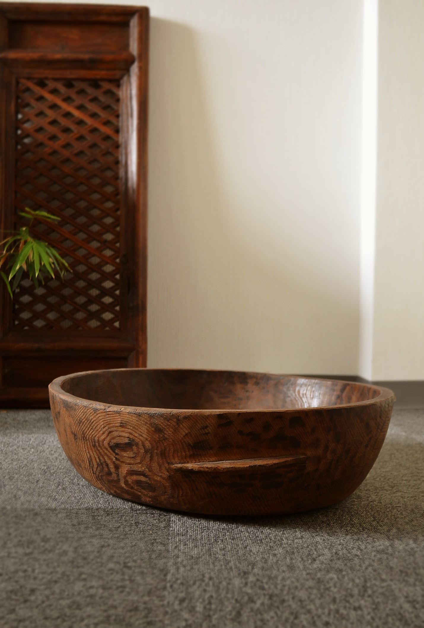 Antique Sam's Collection大きな李朝木鉢 木製捏鉢