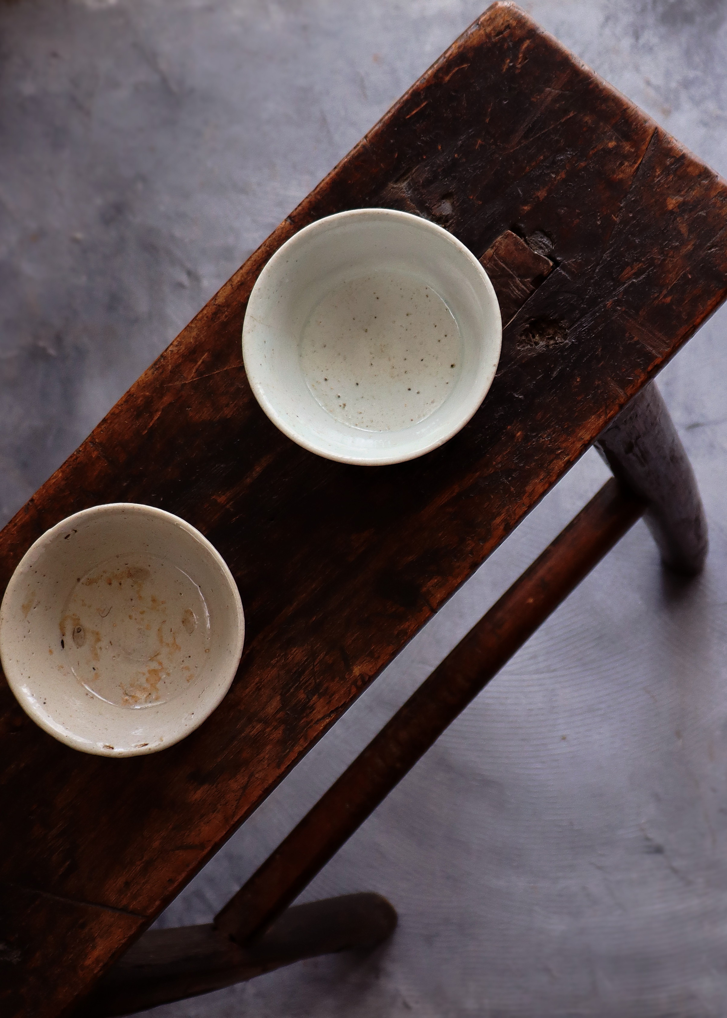 萬古焼？ 外側鉄釉 盃 酒器 ぐい呑み 古道具 アンティーク 13344.jpg