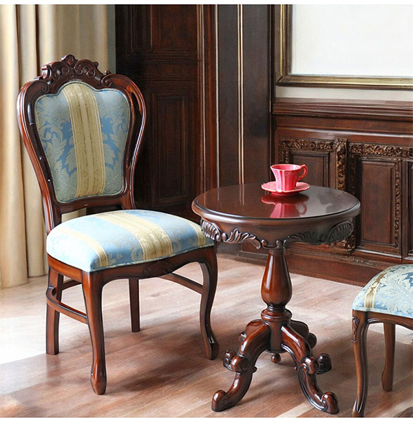 マホガニー材使用 マリナカッシーリ ラウンドサイドテーブル（コーヒー