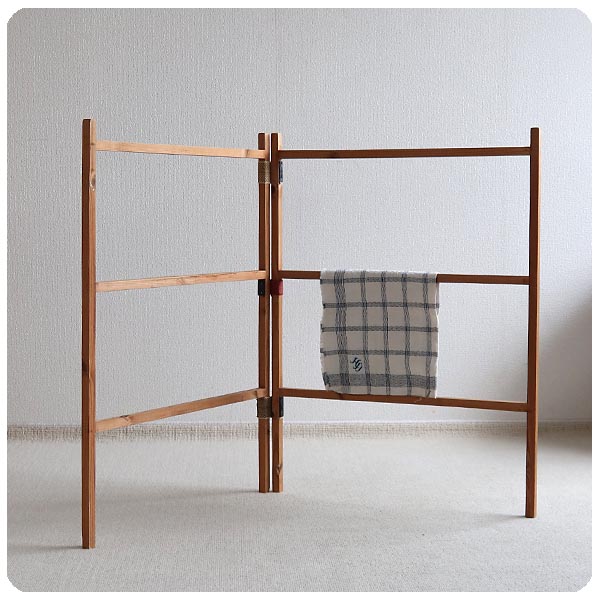 イギリス アンティーク タオルハンガー/タオルレール/パイン材/リネン