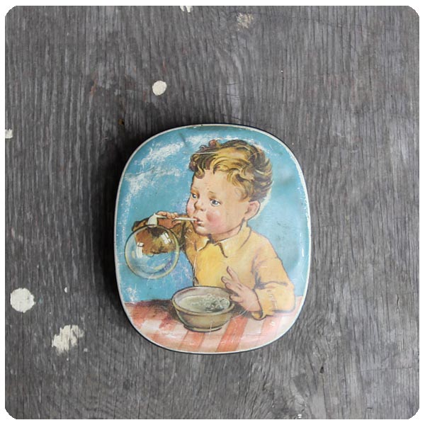 イギリス アンティーク トフィー缶 お菓子 ブリキ缶 雑貨「THORNES The