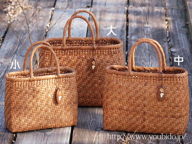 送料無料】山葡萄バッグ（大/削皮）W33xH26xD13cm | かごバッグ 通販