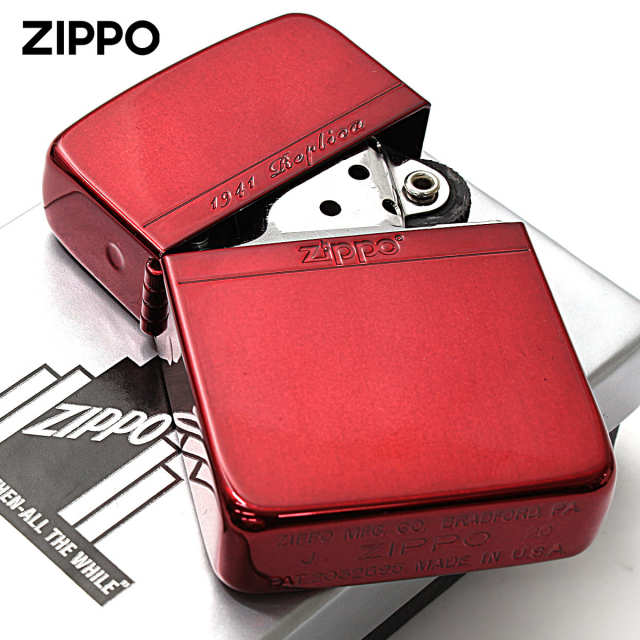 Zippo ジッポー 1941レプリカ ミラーライン レッドイオンコーティング