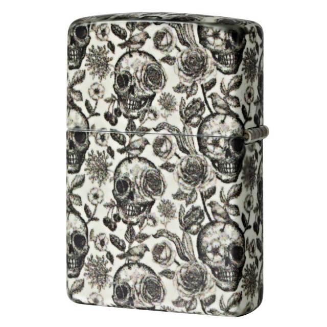 Zippo ジッポー スカル ドクロ 骸骨 薔薇 ローズ Skeleton Design 蓄光