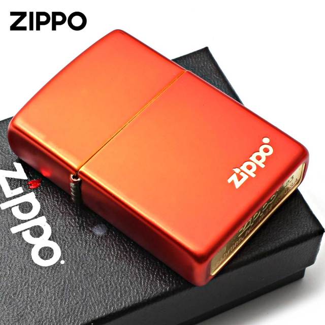 Zippo ジッポー メタリック レッド ジッポ ロゴ Metallic Red Matte