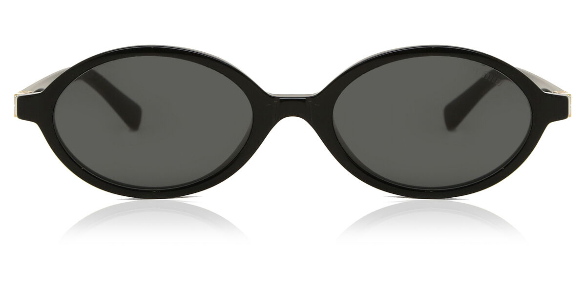 Miu Miu MU04ZS 1AB5S0 オーバル ブラック サングラス