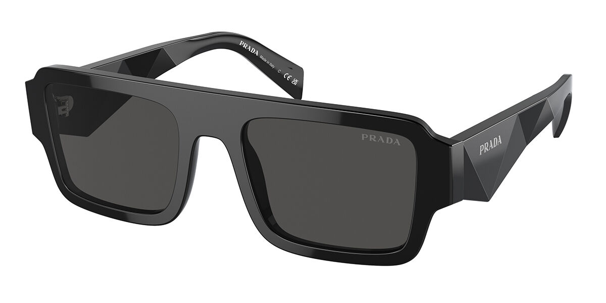 Prada PR A05SF Asian Fit 16K08Z スクエア ブラック サングラス