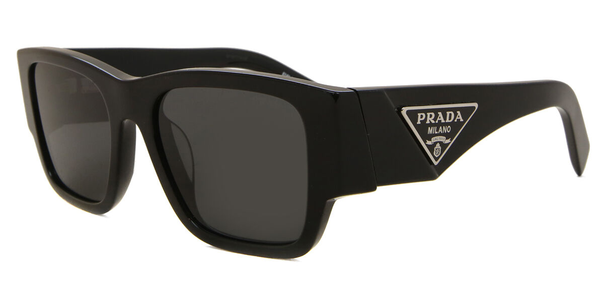 Prada PR 10ZSF Asian Fit 1AB5S0 スクエア ブラック サングラス