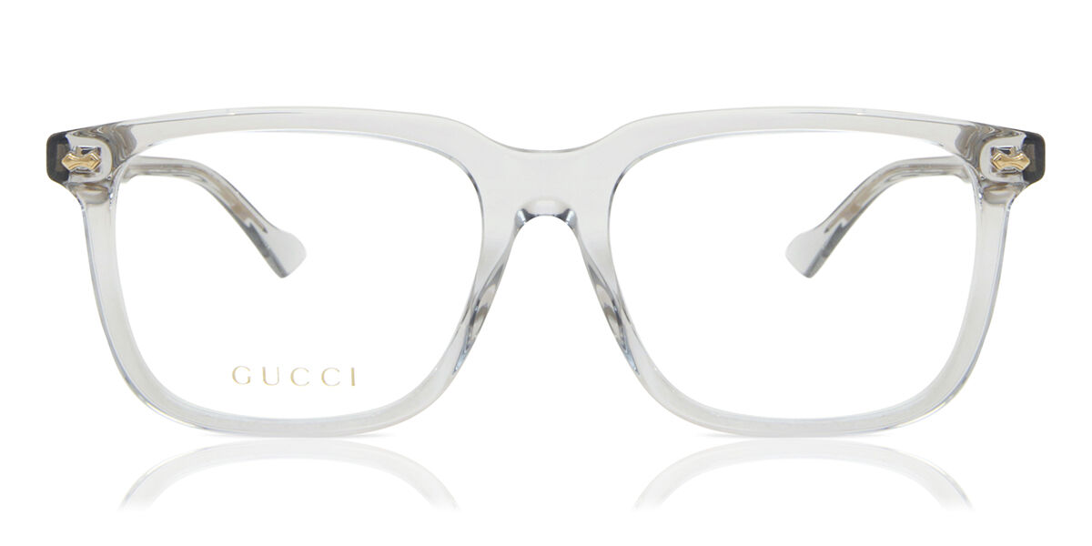 Gucci GG0737O 016 Shiny Transparent Grey Eyeglasses